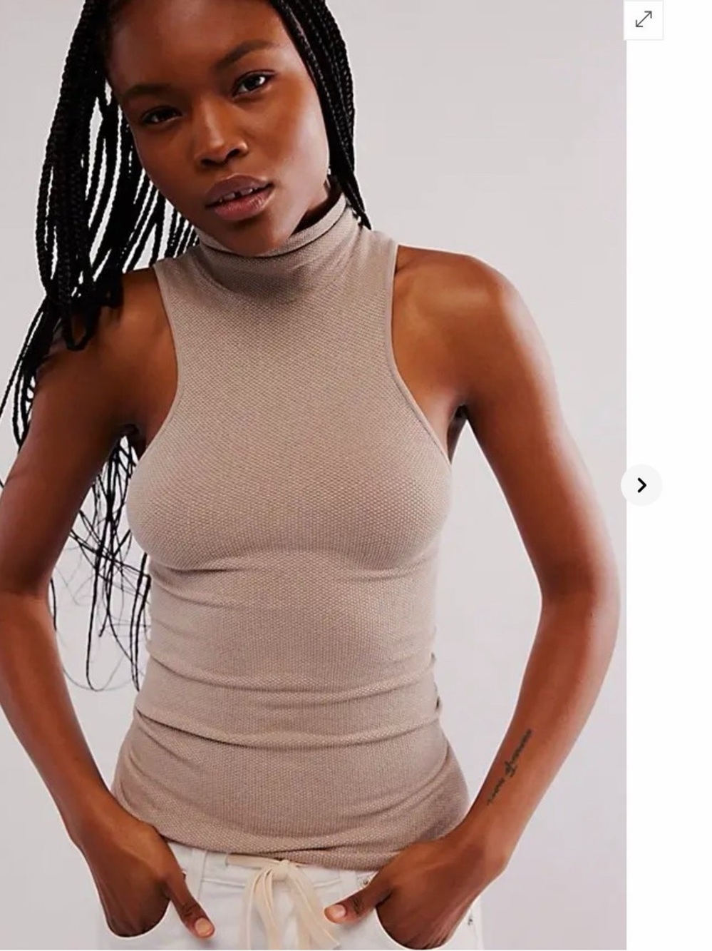 Free People Intimately Always Ready Seamless Turtleneck Tank